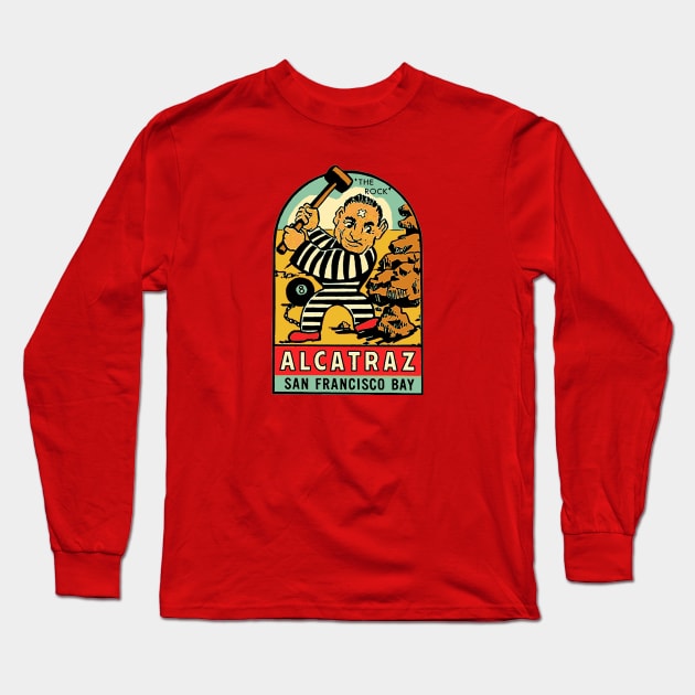 Alcatraz Long Sleeve T-Shirt by Midcenturydave